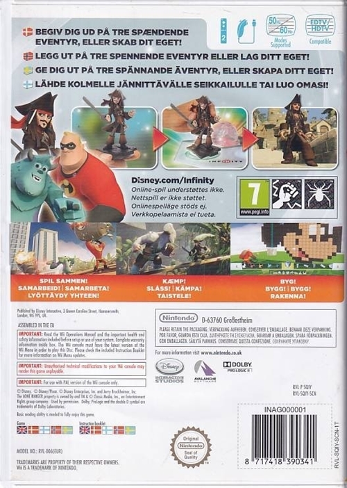 Disney infinity - Nintendo Wii (B Grade) (Genbrug)